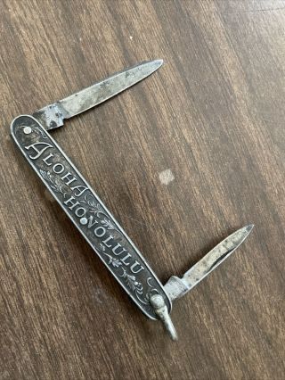 Vintage Utica Cutlery Co Ny Usa Folding Pocket Knife 2 Blade Retro 31 Honolulu