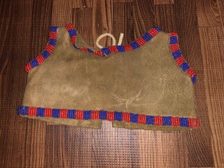 Antique 1930’s Native American Sioux / Plains Indian Beaded Infant / Baby Vest 2