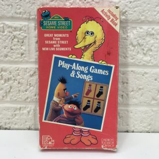 Rare‼ Vtg‼ 1986 Sesame Street Vhs Play Along Games & Songs • Guc‼ • S/h‼