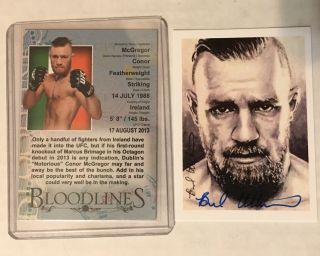 Conor Mcgregor 2013 Topps Ufc Bloodlines Rookie Rc And Sketch Card Print