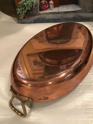 Antique Williams Sonoma Paris Stamped French Copper Roasting Pot Pan