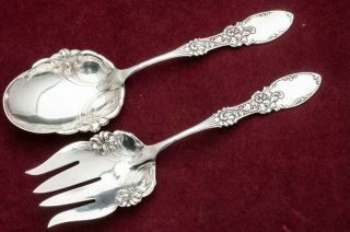 Tyrolean By Frank Whiting 2 Piece Salad Serving Fork And Spoon Set,  Sterling