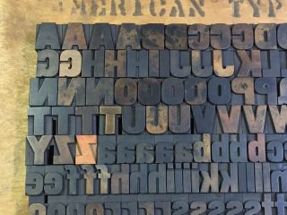Large Antique VTG Hamilton Wood Letterpress Print Type Block A - Z Letters ’s Set 2