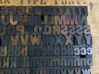 Large Antique VTG Hamilton Wood Letterpress Print Type Block A - Z Letters ’s Set 5