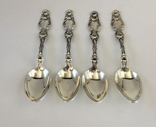 Gorham Whiting Lily Sterling Silver 7” Place Spoons S/4