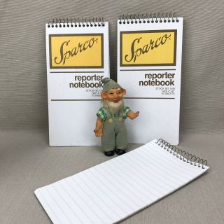 2 Sparco Vintage Ruled Reporter Notebooks & 1 Top Spiral 4 " X 8 " G48