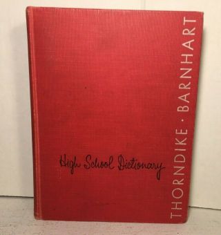 Thorndike Barnhart Vintage High School Dictionary 1952 Hardcover Scott,  Foresman