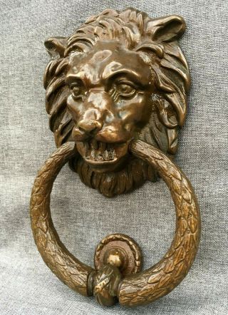 Large Antique French Door Knocker Bronze Early 1900 