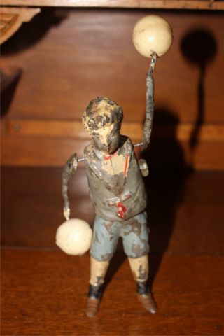 Antique Germany Bing Boy Playing With Ball Hand Painted Tin Wind Up Toy