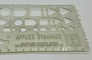 Vintage Drafting Template/Applied Dynamics Analog - Hybrid Computer Systems 2