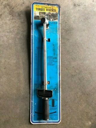 Hollywood 1/2 " Drive 150 Ft/lb Torque Wrench.  19 " Vintage Automotive Tool