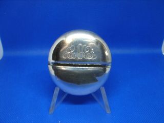 Vintage Mary Dunhill Sterling Silver Perfume Flask With Glass Insert Stopper