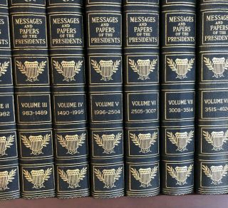 Antique " Messages And Papers Of The Presidents,  " 20 Volume Set,  1917