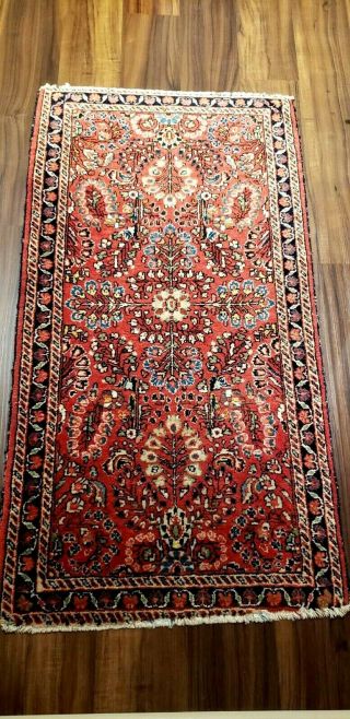 Pre 1930 Estate Find 2 X 4 Rug Very Good Pile Great Colors