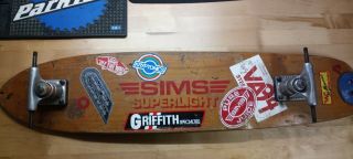 Sims Superlight Skateboard And Tracker Trucks,  Vintage 78 - 79