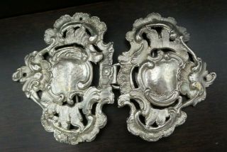Stunning Large Antique 18th Century Continental Solid Silver Belt Buckle