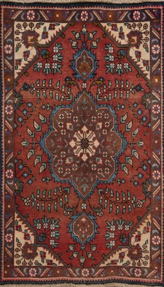 Vintage Floral Tebriz Hand - Knotted Traditional Area Rug Wool Oriental Carpet 3x5