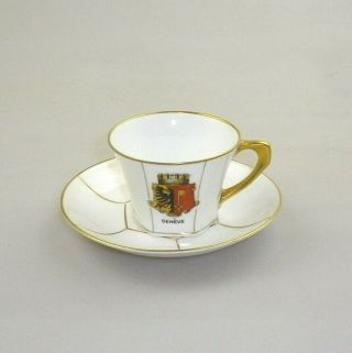 Vintage Tillowitz Porcelain Demitasse Geneve Crest