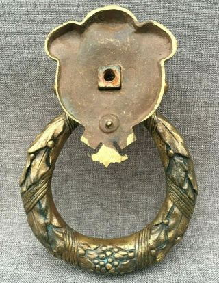 Large antique french door knocker bronze early 1900 ' s Louis XVI mansion castle 4