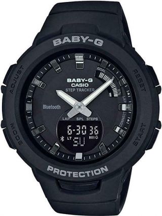 Casio Ladies Bsa - B100 - 1aer Baby - G Analogue Digital Step Tracker Bluetooth Watch