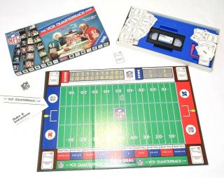 Vintage 1986 Nfl,  The Vcr Quarterback Board Game,  Vhs Interactive Video Football