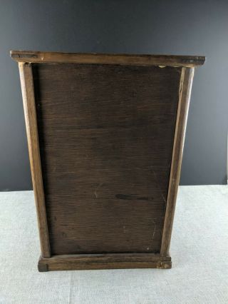 Antique Mahogany Glass Tall Tower Counter Top Display Case 3