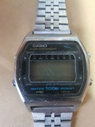 Casio Alarm Chronograph Water Resist 100m 81w - 550 Japan B Rare
