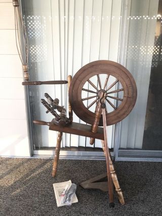 Vintage Antique Rosewood Wood Spinning 20” Wheel