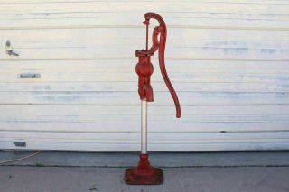 Old Red Jacket Cast Iron Water Cistern Farm Well Tall Pump