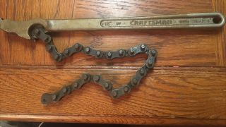Vintage Craftsman Usa 12 " Chain Pipe Wrench 4” Cap