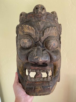 Antique Vintage Tibetan Mahakala Mask