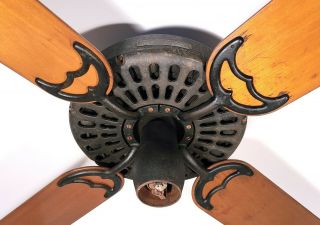 Hunter Vintage Ceiling Fan Old R52 Antique 1940s Cast Iron