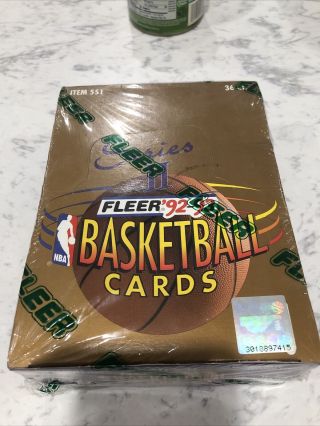 1992 - 93 Fleer Series 2 Basketball Box - Factory - 36 Wax Pack - Shaq Rc?