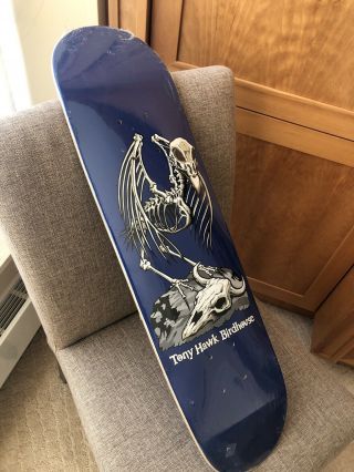 Tony Hawk Birdhouse Skateboard Deck Vintage Nos Powell Skull Falcon Chicken