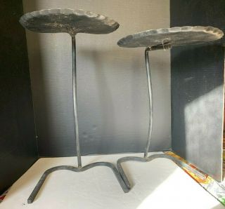 Mid Century Modern Wrought Iron Salterini Lily Pad Nesting Leaf Table A Pair 5