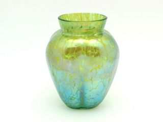 Antique Unsigned Loetz Creta Papillon Iridescent Art Glass Vase