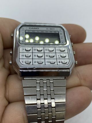 Vintage Casio C - 801 Calculator Wrist Watch 3