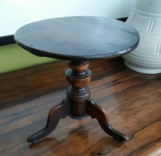 Antique Apprentice Piece Tip Top Oak Tripod Table