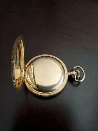 Elgin watch Antique 14k Gold filled Elgin Full Hunter case Pocket Watch 6