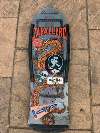 Powell Peralta Steve Caballero Full Dragon Og Vintage 1985 Skateboard Deck