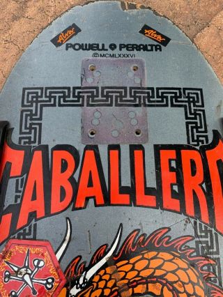 Powell Peralta Steve Caballero Full Dragon OG Vintage 1985 Skateboard Deck 2