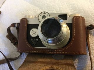 Vintage Argus C - Four Rangefinder Camera With Cintar 2.  8 50mm Lens & Leather Case