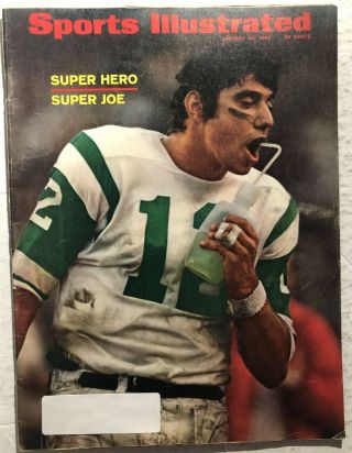 1969 Sports Illustrated York Jets Joe Namath Bowl Iii Mvp Hero
