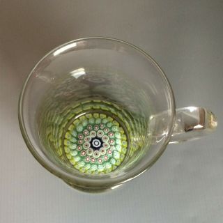 Antique millefiori glass tankard or mug late 19th century Not paperweight 4