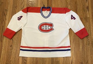 Montreal Canadiens Jean Béliveau 4 Vintage Ccm Pro Nhl Hockey Jersey Fight Strap
