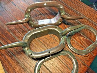 Cast Bronze Hawse Pipe Combo Cleats 14 " Long Age/patina