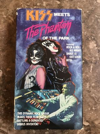 Vintage 1988 Kiss Meets The Phantom Of The Park Vhs Goodtimes Home Video Tape
