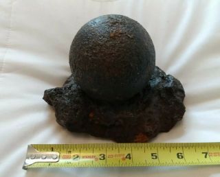 Pre - Atocha Era Port Royal Shipwreck Artifact Medium Size Cannon Ball Rare