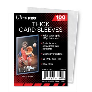 1 Case 10000 Ultra Pro Soft Poly Sleeves Thick Cards Memorabilia Jersey 130 Pt