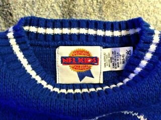 Buffalo Bills Blue Sweater Youth Toddlers Medium Size 5 - 6 Vintage 2